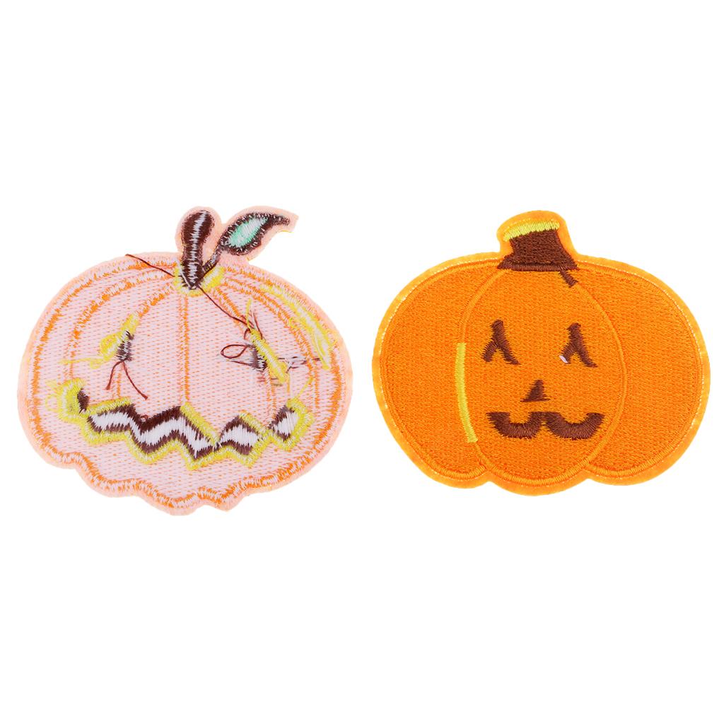 10 Chiếc Halloween Thêu May Sắt Trên Miếng Dán Huy Hiệu Túi Quần Áo Appliques