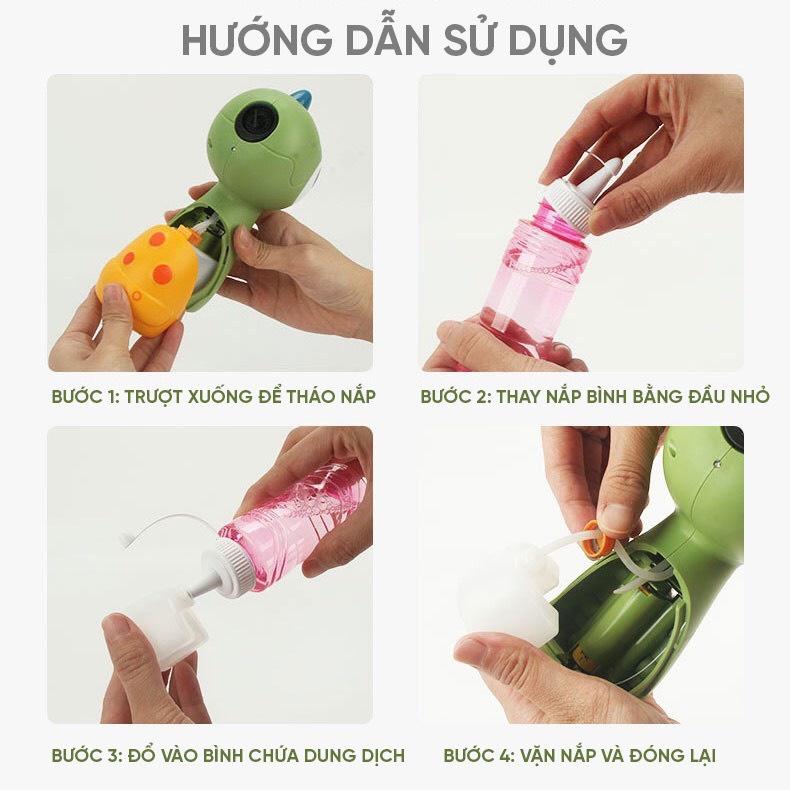 ĐỒ CHƠI MÁY THỔI BONG BÓNG TỰ ĐỘNG CUTE BUBBLE MACHINE CỰC DỄ THƯƠNG CÓ NHẠC, ĐÈN CHO BÉ KHÁM PHÁ