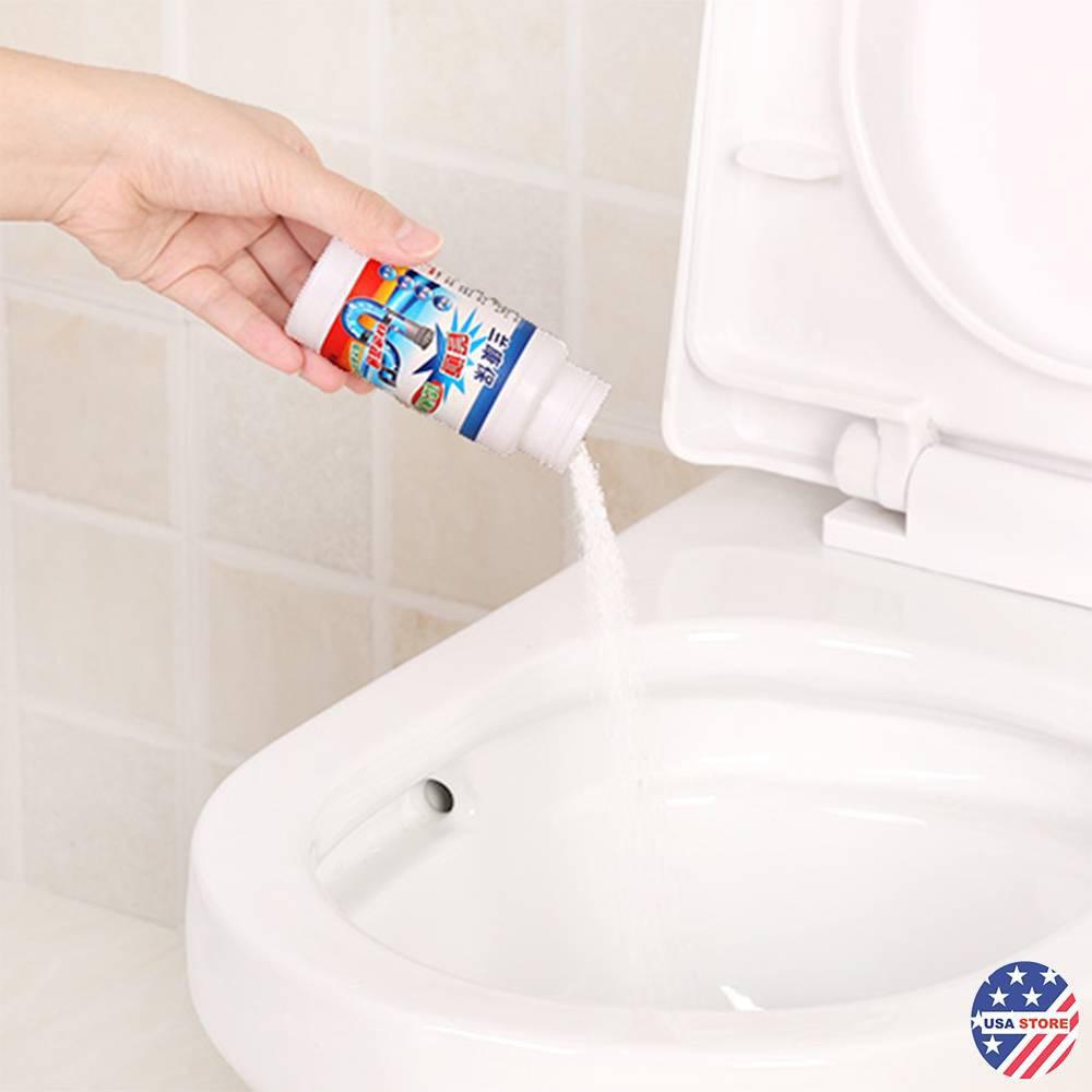 Lọ Thông Tắc Cống, Tẩy Rửa Bồn Cầu Toilet Cực Mạnh THẾ HỆ 2/3 - Làm Tan Cặn Bẩn, Tóc, Rác Bồn Tắm, Rửa Bát