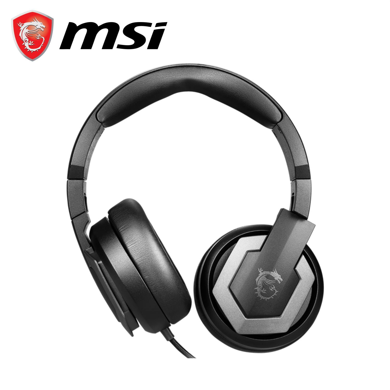 Tai Nghe Chụp Tai Gaming MSI Immerse GH61 Âm Thanh 7.1, Tích Hợp Mic, Dây Cắm USB 1.2M Và Dây 3.5mm 1M - Hàng Chính Hãng