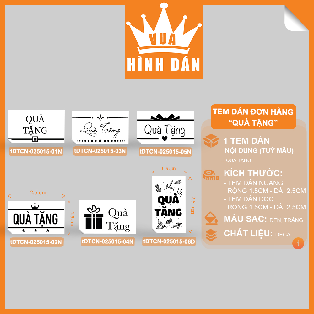 Set 100/500 tem / sticker quà tặng tem dán siêu mini dành cho shop