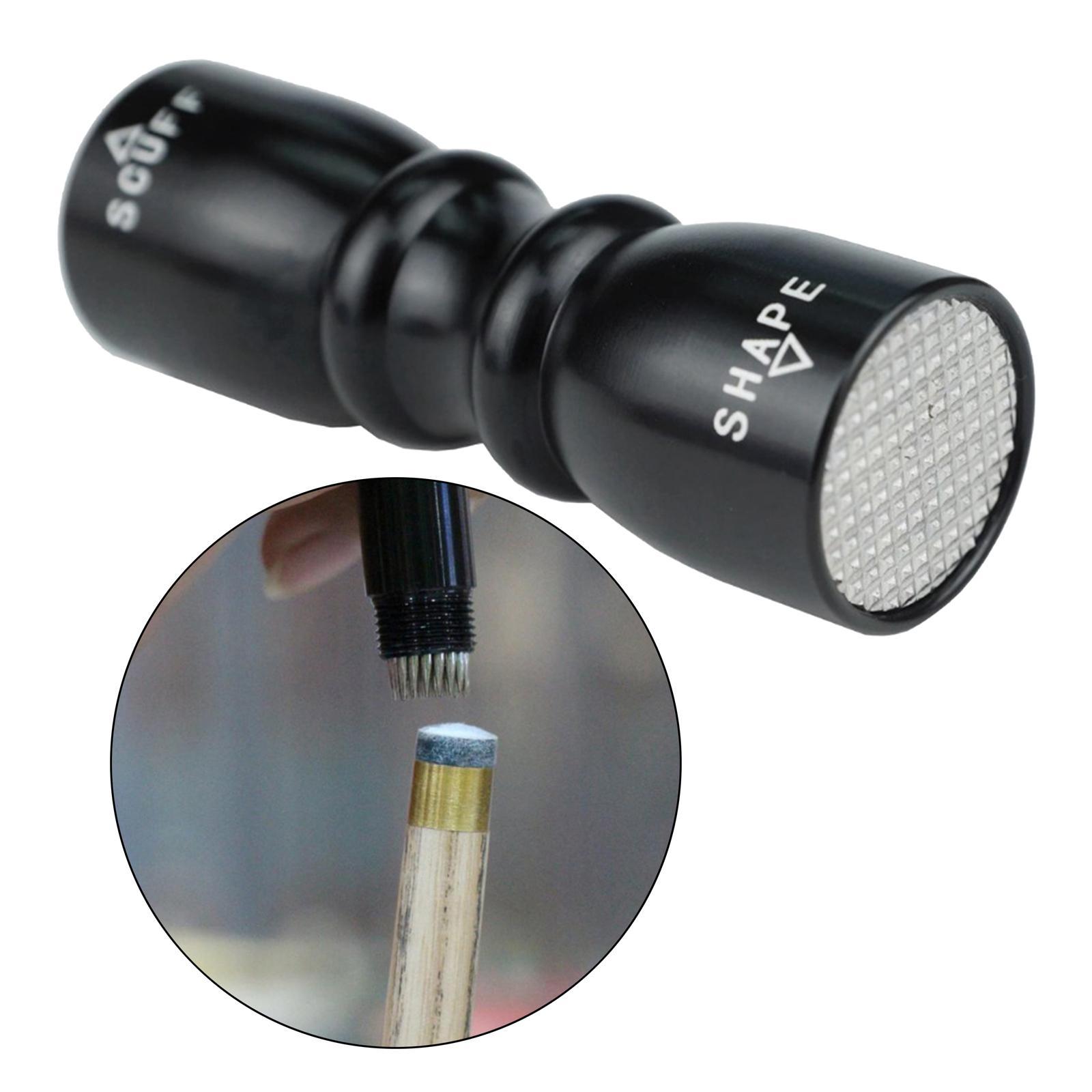 2xAluminum Alloy Billiards Bowtie 3 in 1 Pool Cue Tip Tools Black