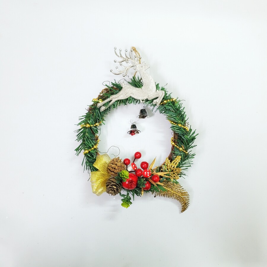 Vòng Hoa Noel VN06 Vòng Nguyệt Quế Giáng Sinh Có Đèn