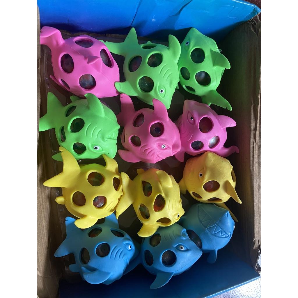 Squishy Hình Con Cá Mập bóp ra hạt nở giải trí mềm mịn siêu đàn hồi giải tỏa căng thẳng