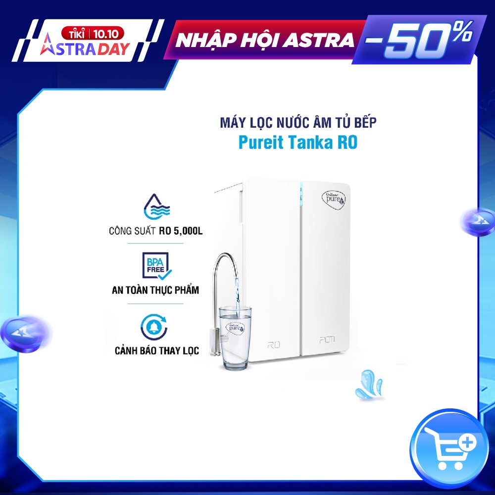 Máy lọc nước Unilever Pureit Tanka UR3140 nhỏ gọn tốc độ lọc 9 lít/ giờ - Hàng chính hãng