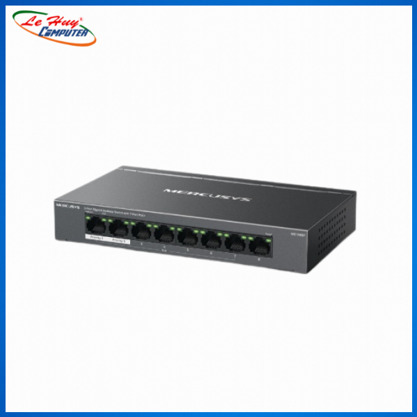 Thiết bị chuyển mạch Mercusys để bàn 8 cổng MS108GP - Hàng Chính Hãng
