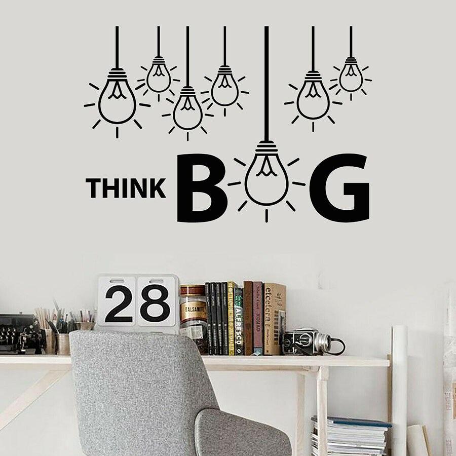 Decal Dán Tường "THINK BIG" Trang Trí Văn Phòng, Góc Làm Việc ... Sáng Tạo - Decal Cao Cấp AmyShop