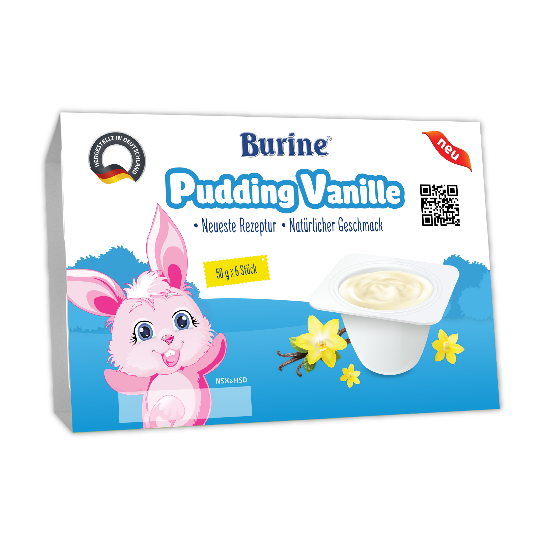 Pudding ăn dặm Burine Vị Vani - Nhập khẩu Đức dành cho trẻ từ 6 tháng tuổi