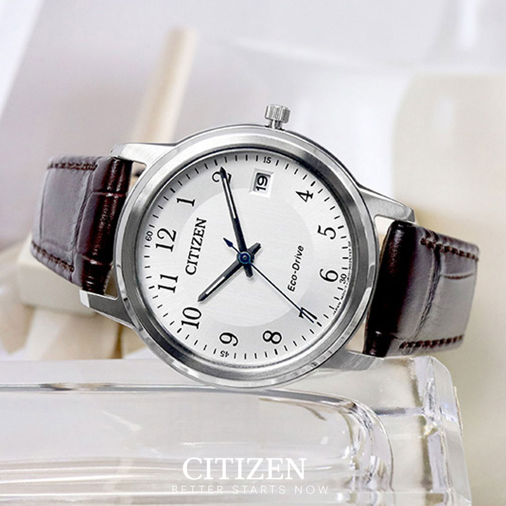 Đồng Hồ Nam Citizen Dây Da AW1211-12A - Mặt Trắng