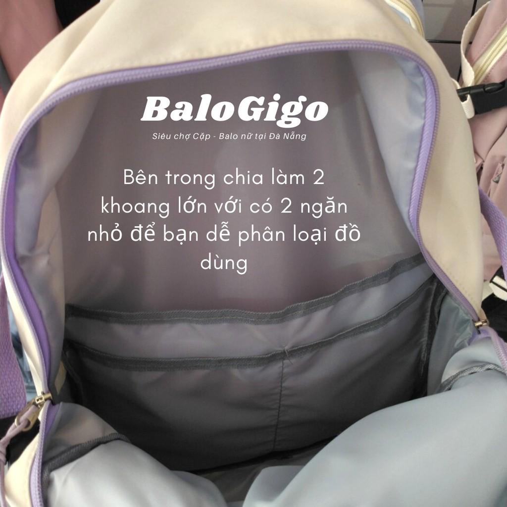 Cặp đi học tặng 4 sticker gắn sẵn y hình siêu xinh ( không móc khoá ) G243 - BaloGigo