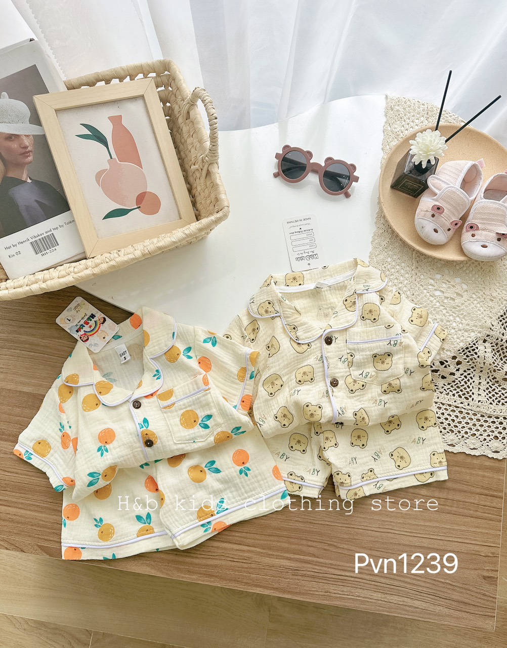 pjzama đũi họa tiết 6-16kg