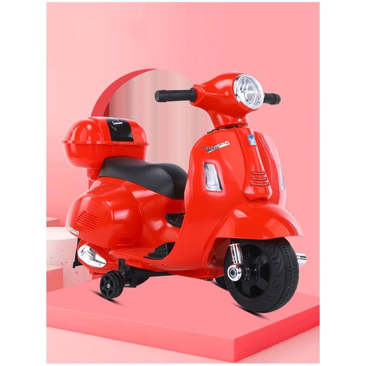 Xe điện Vespa mặt inox trẻ em mẫu mới 2022