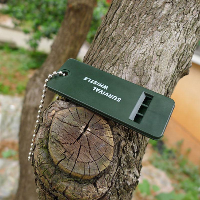 2x Plastic Emergency Survival Whistle Outdoor Camping Hiking Safety Rescue Tool
