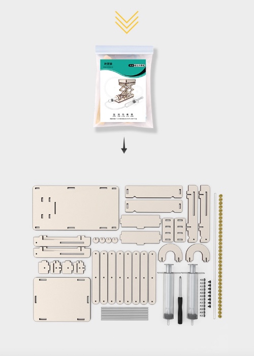 Đồ chơi lắp ráp Bơm thủy lực DIY WOOD STEAM - HYDRAULIC MACHINE