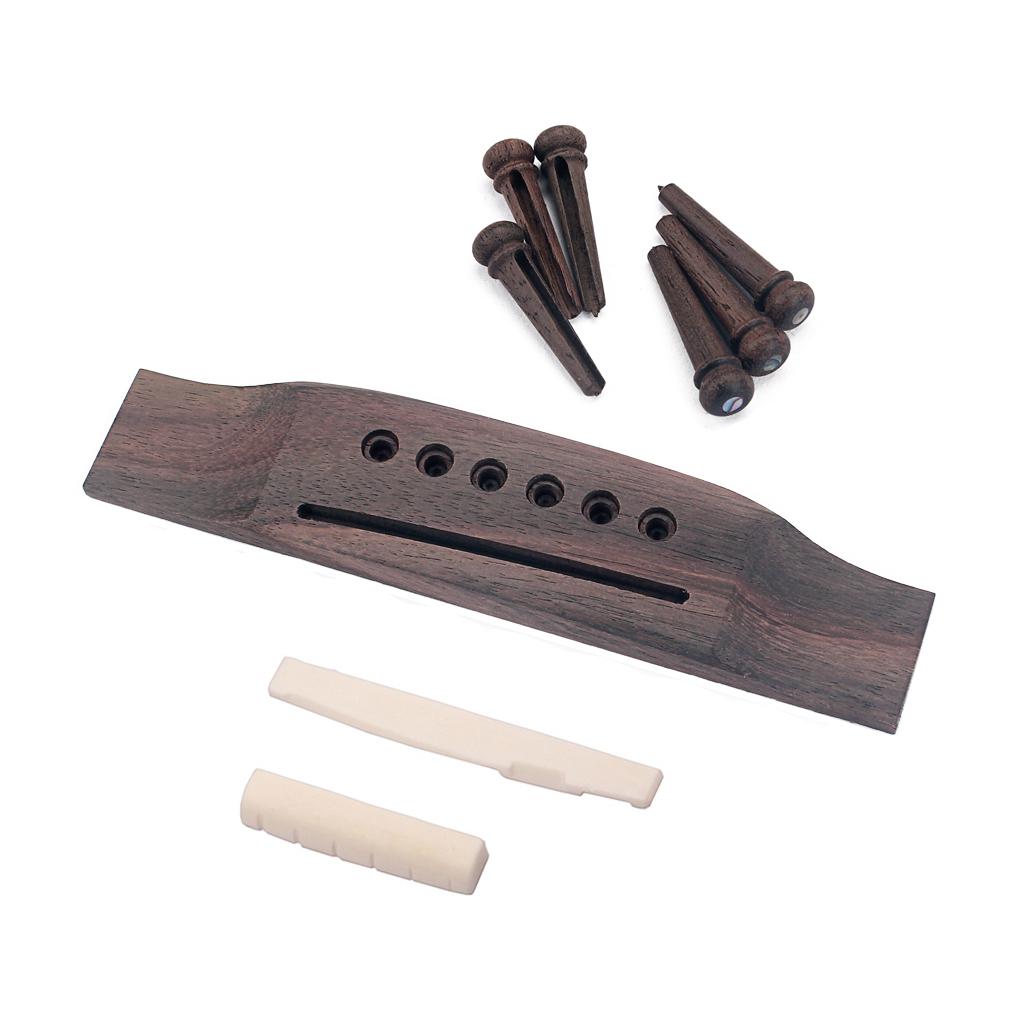 Sunnimix Acoustic Cầu Xương Dây Chân Yên Ngựa Hạt Phần Guitar Phụ Kiện
