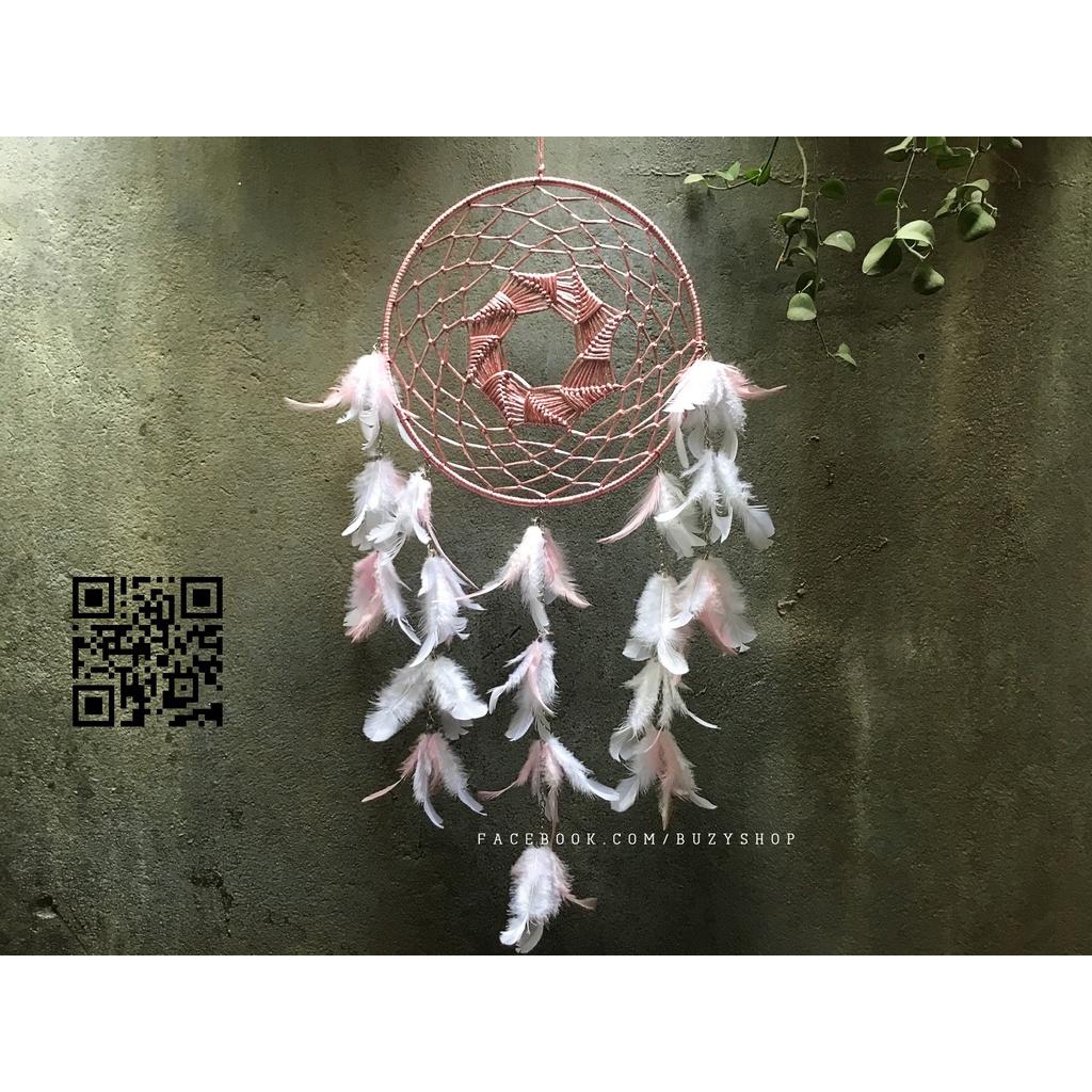 DREAMCATCHER- vòng đuổi bắt giấc mơ loại lớn 25cm - TRẮNG HỒNG