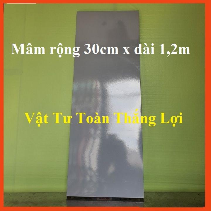 Mâm sắt V lỗ ( rộng 30cmx dài 120cm) ráp kệ sắt V lỗ đa năng