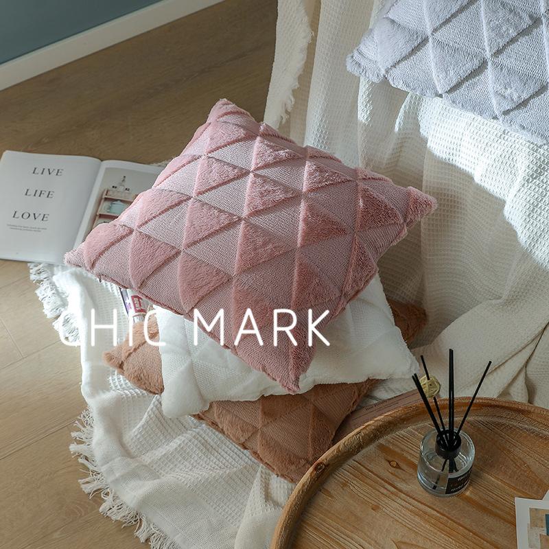 Ins Hình Học Tam Giác Sang Trọng Vỏ Gối Phòng Ngủ Ghế Sofa Đệm Lót Ghế Ô Tô Mô Hình Phòng Phòng Khách Tùy Chỉnh Gối Vuông