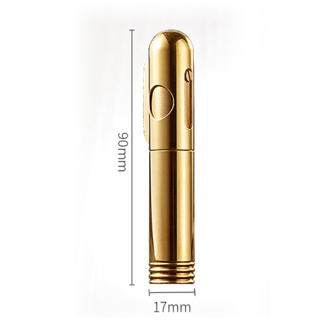 Vỏ Hột Quẹt Bật Lửa TC04 Thiết Kế Thủ Công Kiểu Dáng Độc Lạ Nhỏ Gọn Đánh Lửa Ngang Màu Vàng - Dùng Xăng Bấc Đá Cao Cấp
