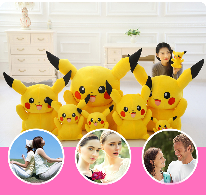 Gấu bông Pikachu dạng vuông cute, dễ thương cho bé (20cm---&gt;40cm) hàng việt nam cao cấp, an toàn cho trẻ nhỏ