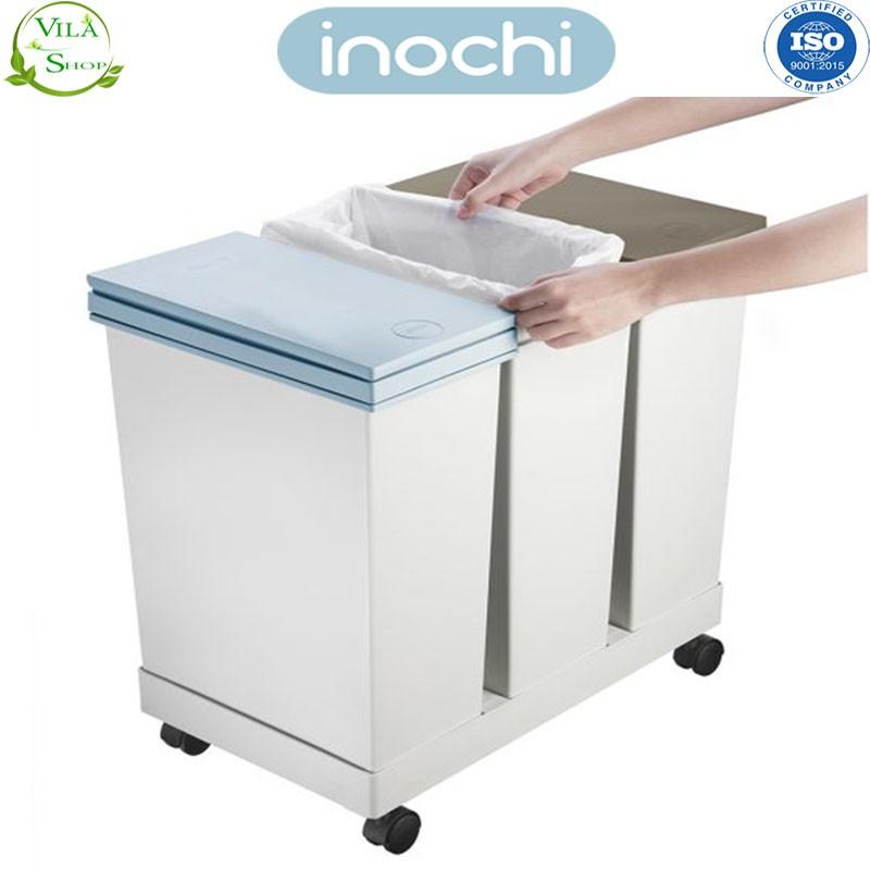 Thùng Rác Phân Loại 3 Ngăn Hiro Inochi Làm Thùng Rác Công Ty, Khách Sạn, Nhà Hàng Đựng Rác Gia Đình