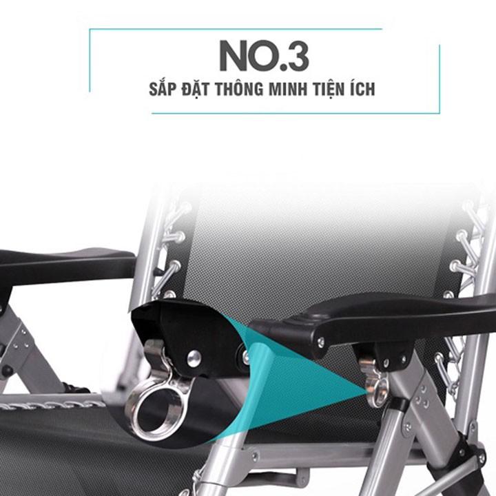 Ghế xếp nằm ngủ trưa thư giãn, ghế xếp gấp gọn tiện ích, ghế thư giãn, BH: 12T