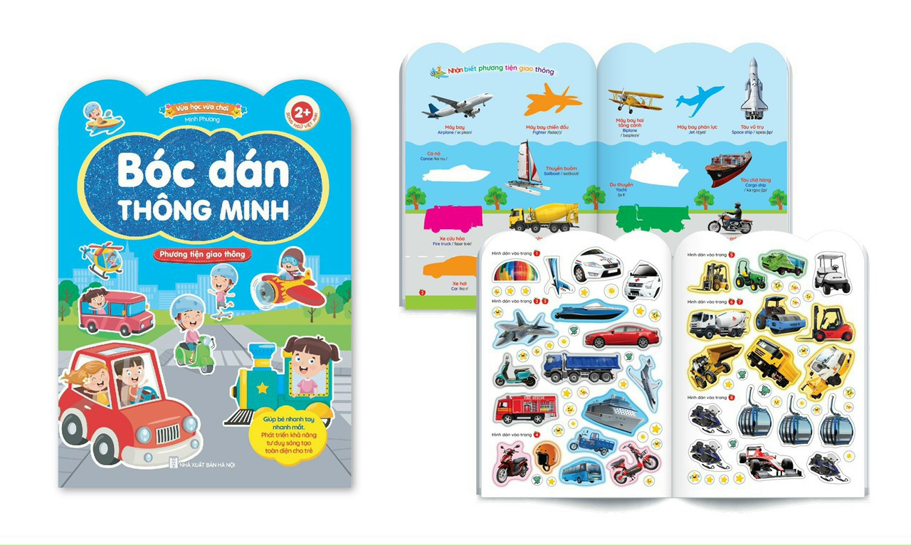 Bộ Sticker 6 cuốn - Bóc dán thông minh song ngữ Anh Việt