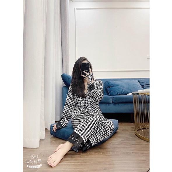 SET NGỦ LỤA ZICZAC KÈM CHUN - HÀNG CAO CẤP