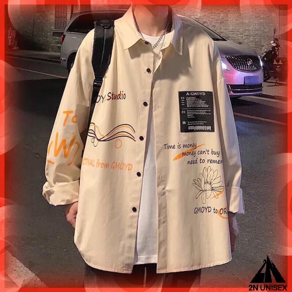 Áo sơ mi khoác ngoài form rộng unisex - somi nam nữ oversize số 7