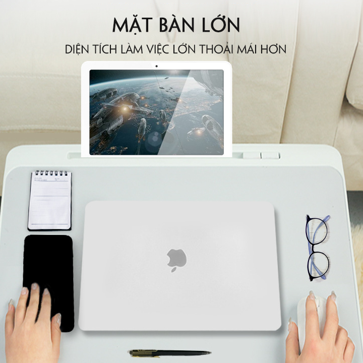 Bàn học gấp gọn thông minh, bàn laptop ngồi giường, bàn học, bàn laptop