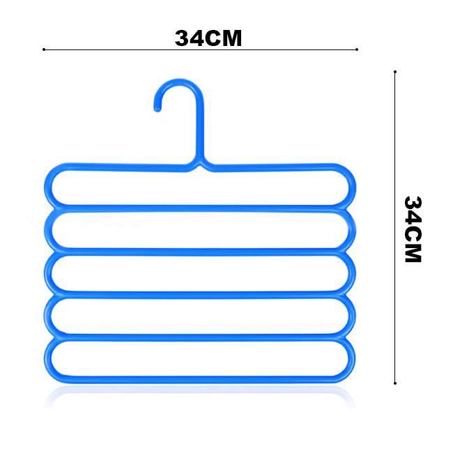 Bộ 6 móc phơi treo quần áo 5 tầng đa năng - giao màu ngẫu nhiên