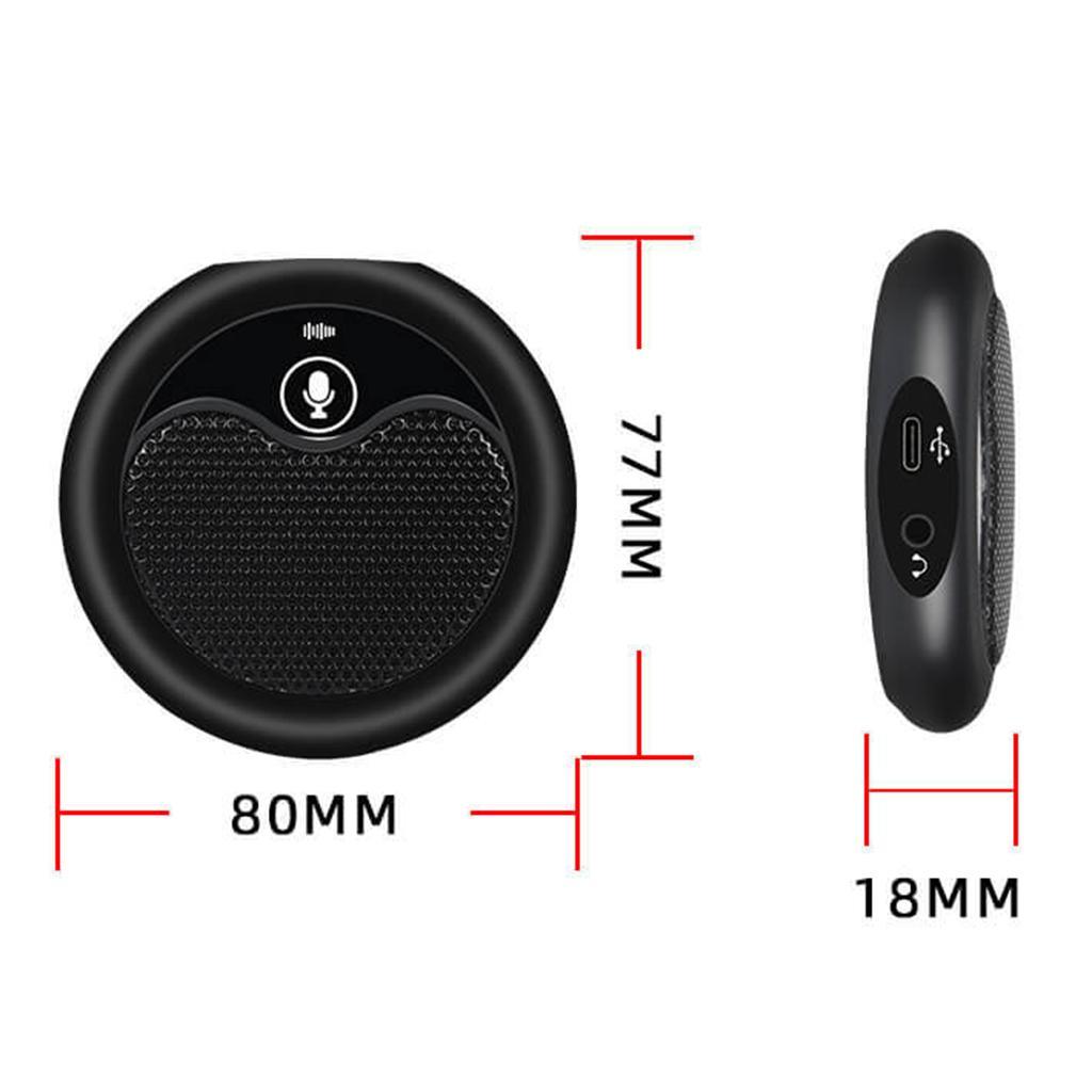 USB Conference Microphone Noise Canceling 360° with Mute for Chatting Tablet