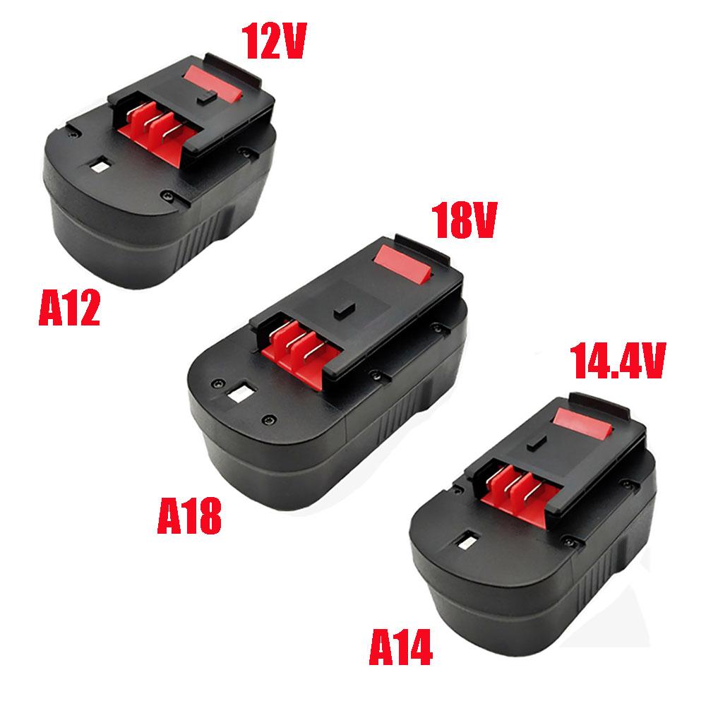 A12 A14 A18 Nhựa Vỏ Vỏ Hộp Cho Black Decker 12V 14.4V 18V NI-CD/MH Pin A12-X A12EX FS120B FSB14 FSB18 HPB12 Màu sắc: A18