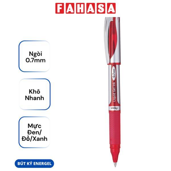 Bút Gel Energel 0.7 mm - Pentel BL57-BO - Mực Đỏ