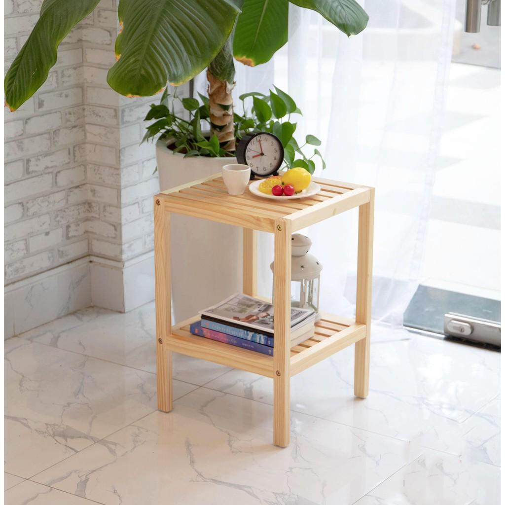 Kệ Gỗ Đầu Giường - Tab Gỗ Đầu Giường 2 Tầng