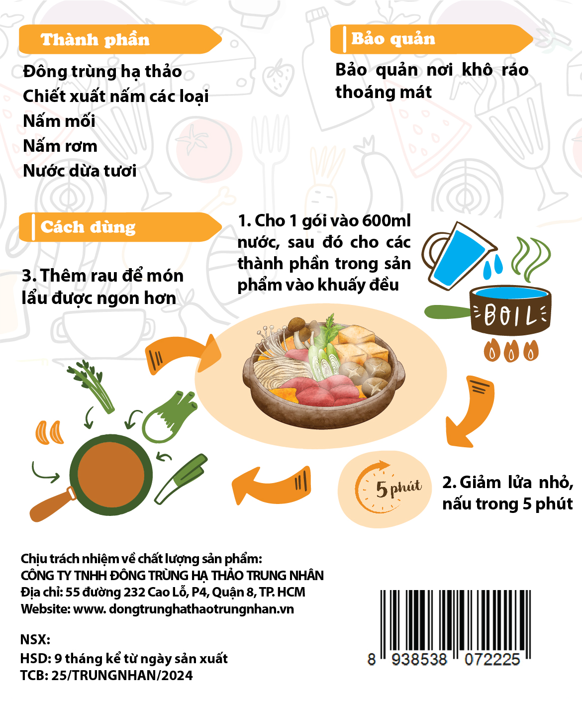 [COMBO] Set Đông Trùng Hạ Thảo Nhân Sâm (60g) + Lẩu Nấm Mối Đông Trùng Hạ Thảo