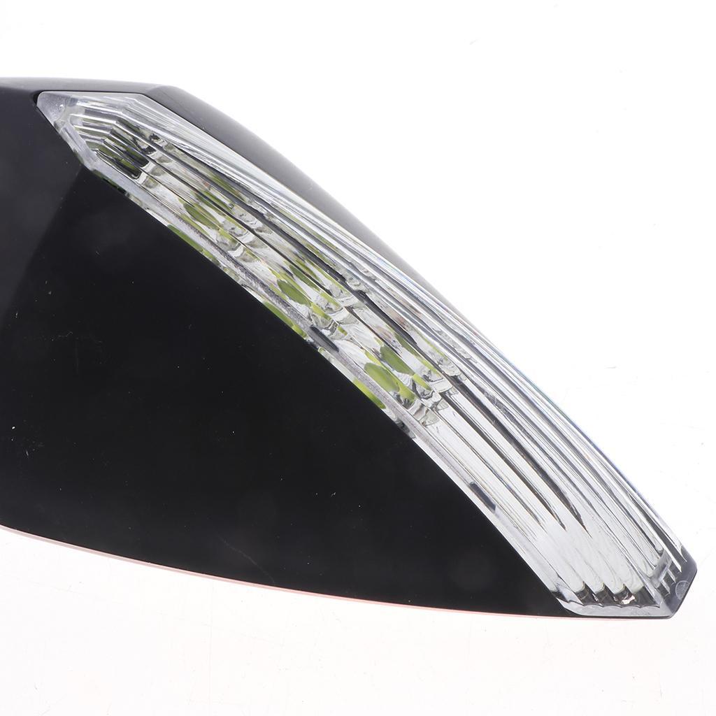 4X Motorcycle Side Rear View Mirrors w/ LED 10mm Indicator Light