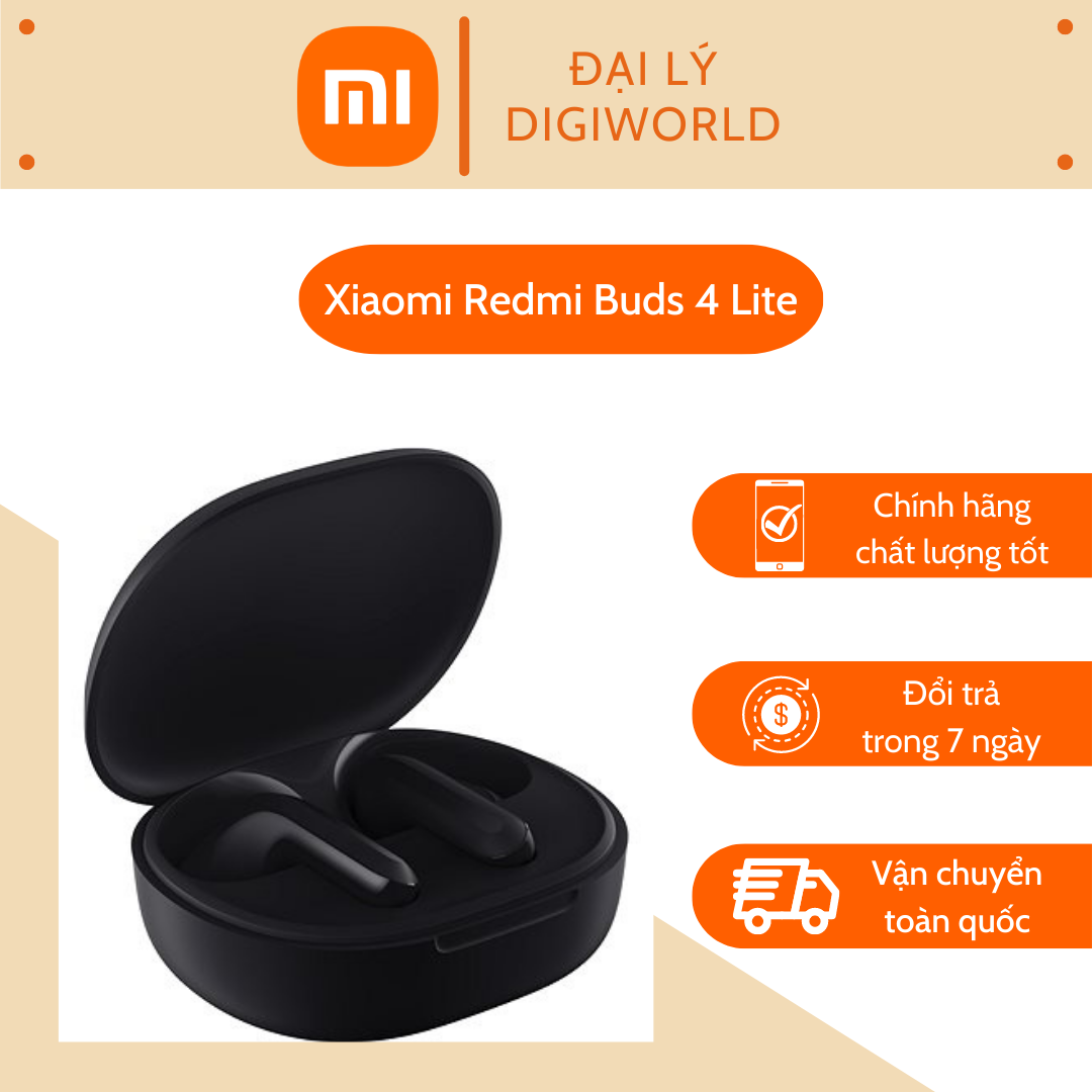 Tai nghe không dây Xiaomi Redmi Buds 4 Lite - Hàng chính hãng - Tai nghe bluetooth Xiaomi Redmi Buds 4 Lite kết nối khoảng cách 10M