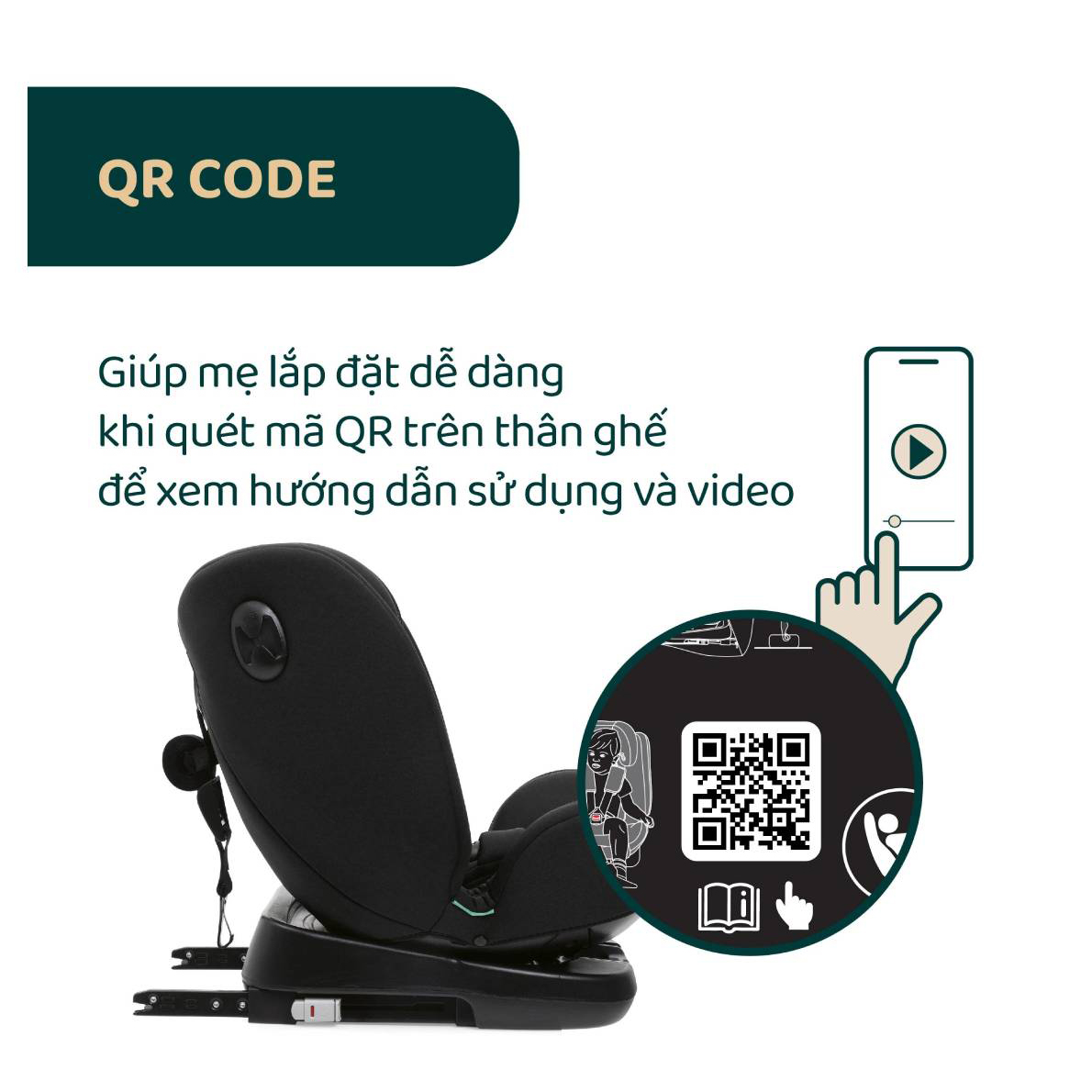 Ghế ô tô Chicco Unico Evo Classic xoay 360˚ ISOFIX - Màu Đen