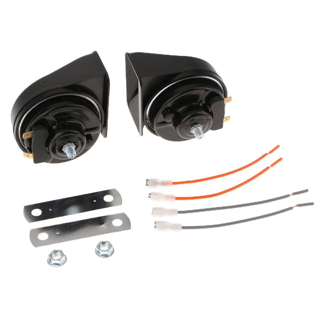 1 Pair 12V Universal Waterproof Car Auto Snail High Power Tweeter Black