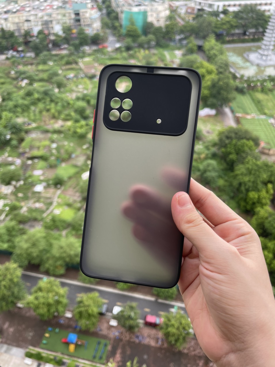 Ốp lưng cho Xiaomi Poco M4 Pro 4G viền dẻo đen lưng nhám mờ bảo vệ camera