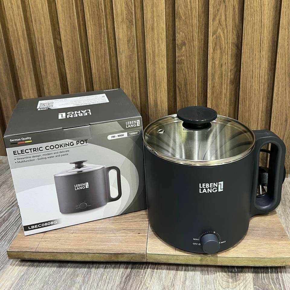 Nồi Lẩu Mini Lebenlang LBEC0808 Dung Tích 1.5L Đa Năng Nhỏ Gọn Bảo Hành 24 Tháng-Hàng chính hãng