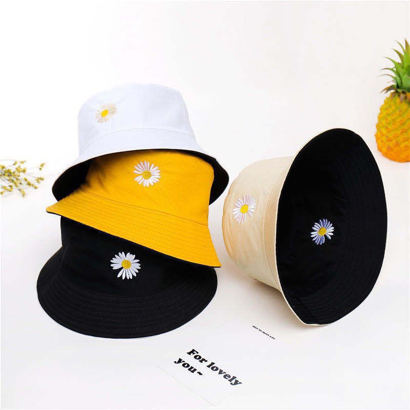 Mũ Vành Nhỏ, Mũ Bucket Hoa Cúc, Mũ Bucket Cụp Phong Cách Swag Siêu Xinh MD07