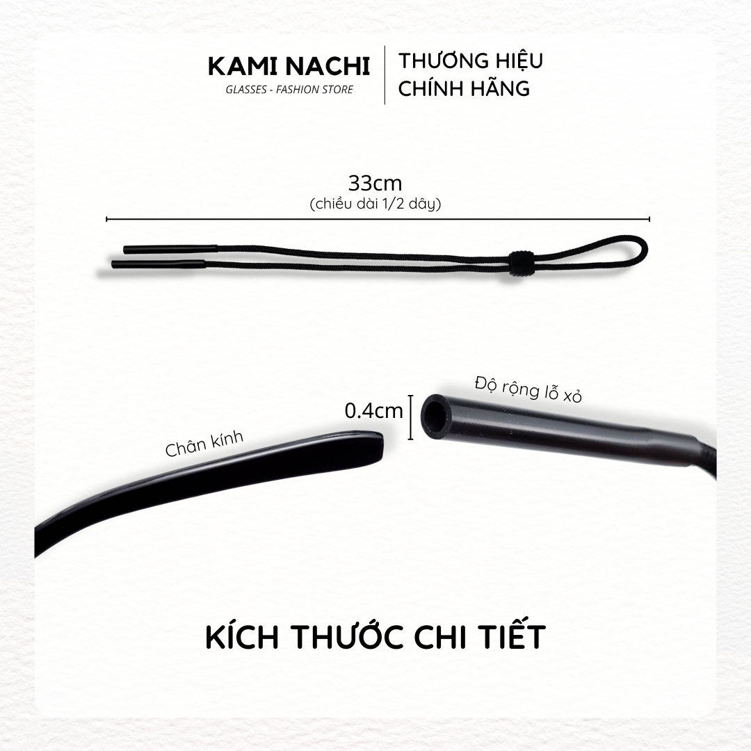 Dây đeo giữ kính KAMI NACHI chất liệu vải dù có lớp đệm silicon chuyên dụng chống rơi kính