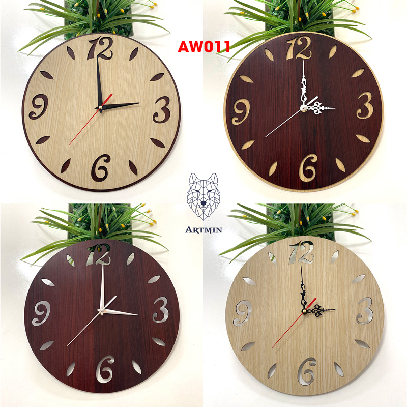 AW011 - Đồng Hồ Gỗ Treo Tường – Décor Trang Trí Ngộ Nghĩnh