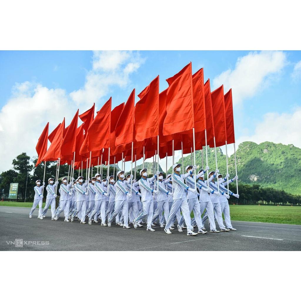 CỜ HỒNG KỲ NHIỀU KÍCH THƯỚC VẢI SA TANH HÀNG ĐẸP