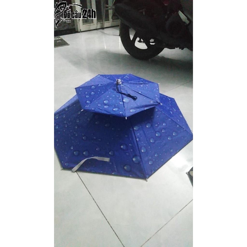 Siêu Phẩm Tránh Mưa Câu Cá Ô Đội Đầu 2 Tầng - Đồ câu 24h