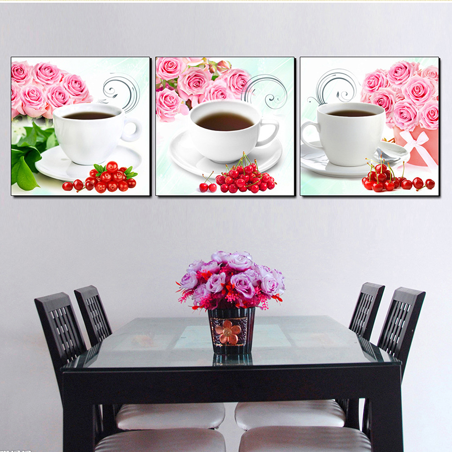 Tranh treo tường, tranh trang trí PP_ NT298 bộ 3 tấm ghép