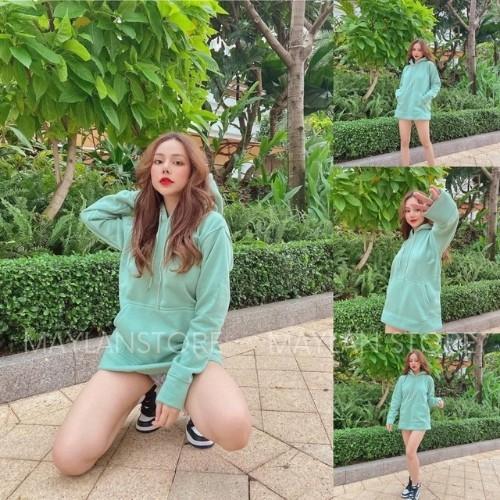 Áo khoác Hoodie Basic Nữ MAYLAN STORE nhiều màu - ulzzang form rộng hàn quốc - vải nỉ lót bông