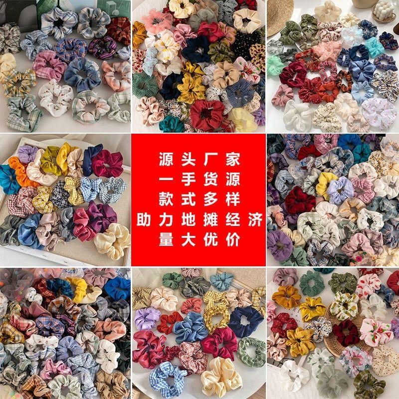 Dây buộc tóc vải, cột tóc scrunchies nhiều mẫu dễ thương loại to